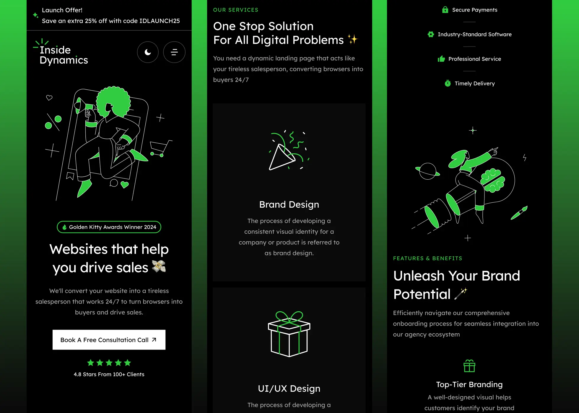 Inside Dynamics | Screens 1 - Mobile